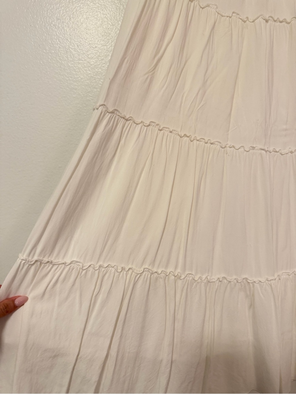 Brandy Melville White Tiered Maxi Skirt - Picture 3 of 4